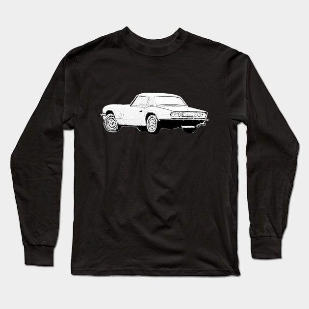 Classic Triumph Spitfire British sports car Long Sleeve T-Shirt by soitwouldseem